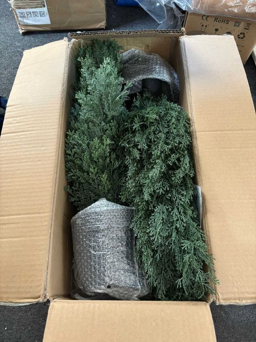 Set 2 copaci artificiali cedru CROSOFMI, 57cm, decor interior/exterior