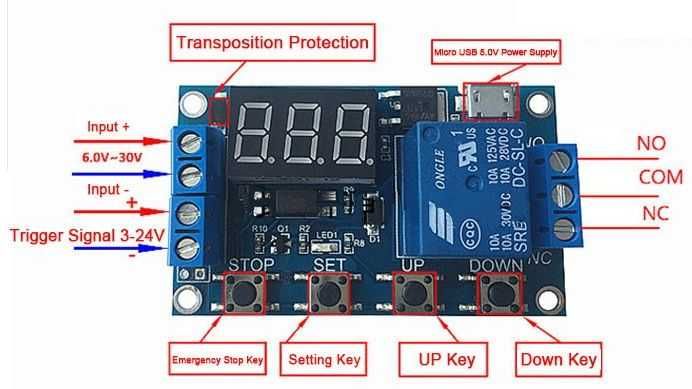 Releu timp timer programabil temporizator regabil ciclic 5 -36 V