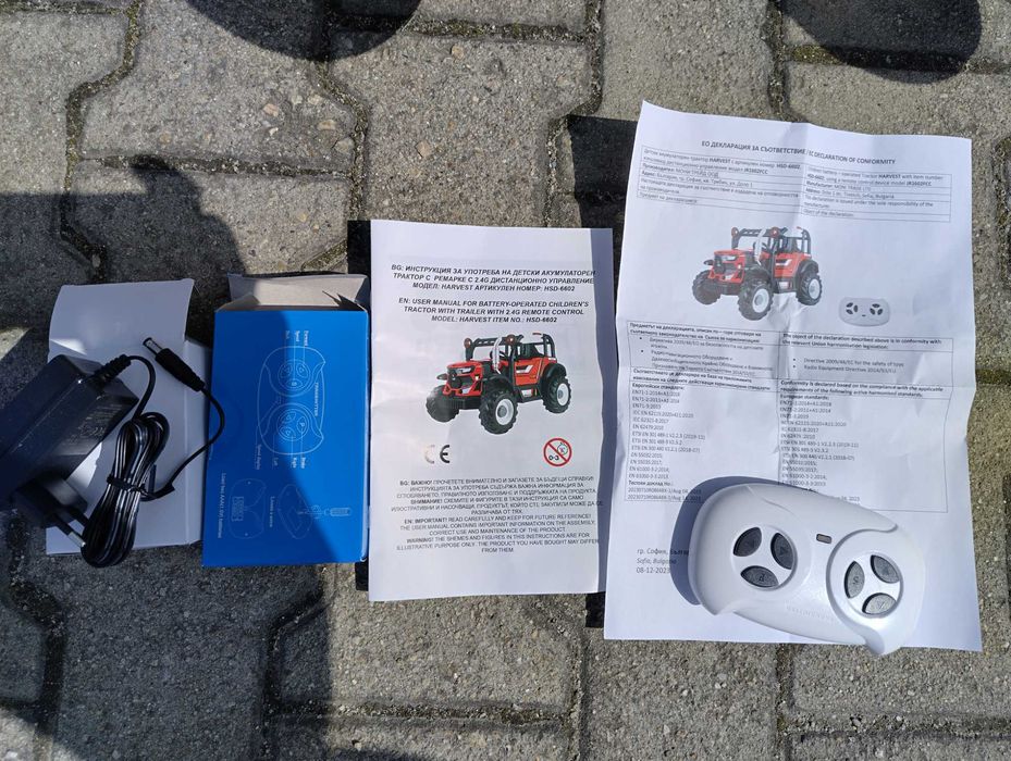 TEXAS акумулаторен трактор HARVEST червен