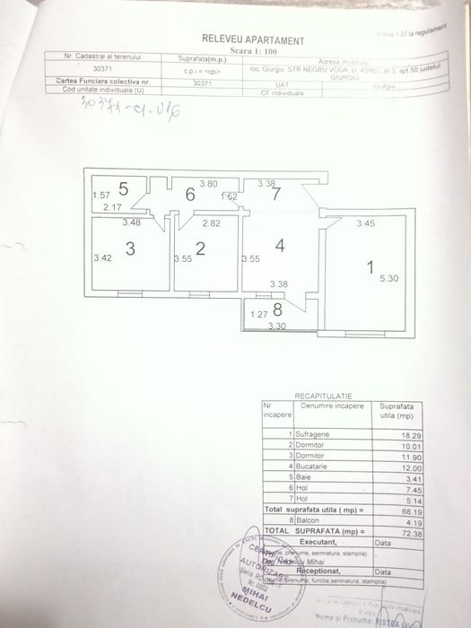 Apartament 3 camere Giurgiu