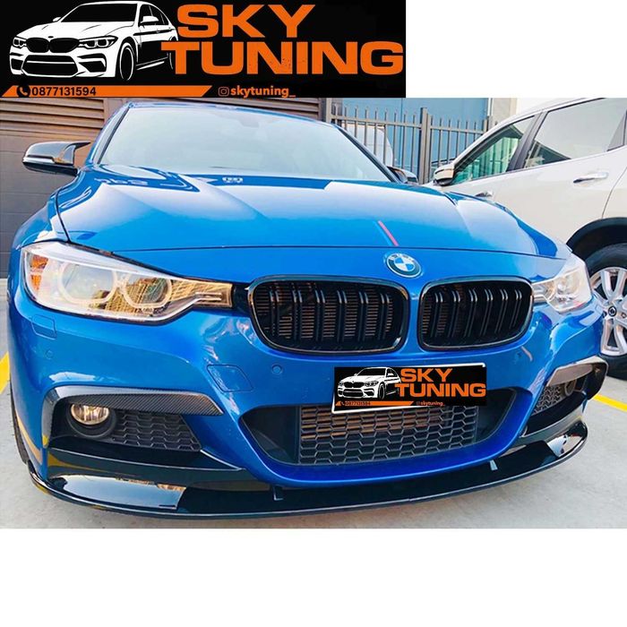 Преден лип спойлер – BMW 3 Series F30/F31 за M-Tech броня, черен, бмв ф30/ф31 м тех лип нож lip noj