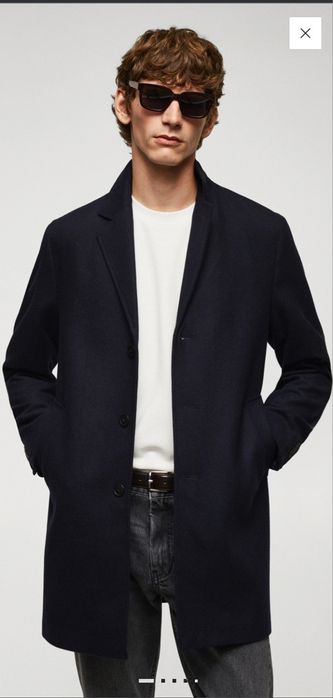 Palton subtire din lana XL