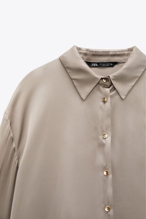 Zara сатенена рокля/риза