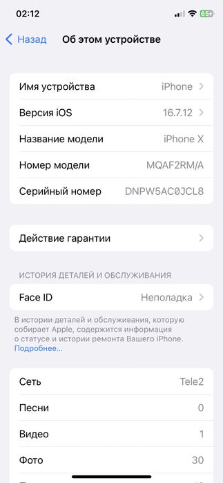 Айфон Х 256/100.