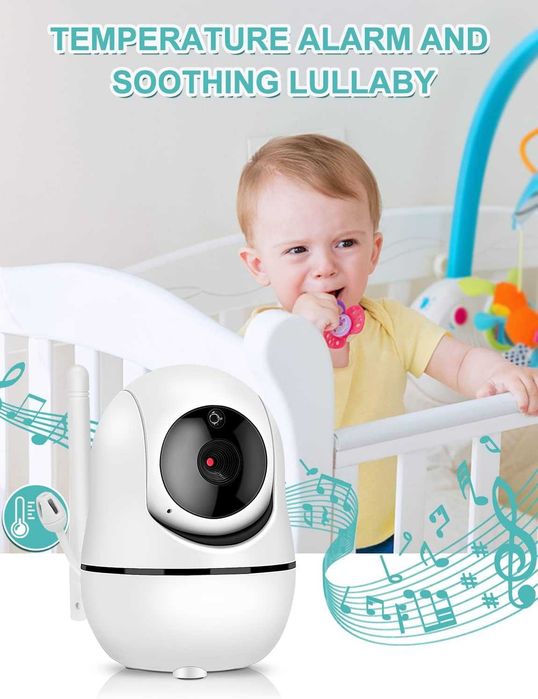 ЧИСТО НОВ PTZ бебефон OBVHNUA 3.5-инча 300 метра обхват, без WIFI ...