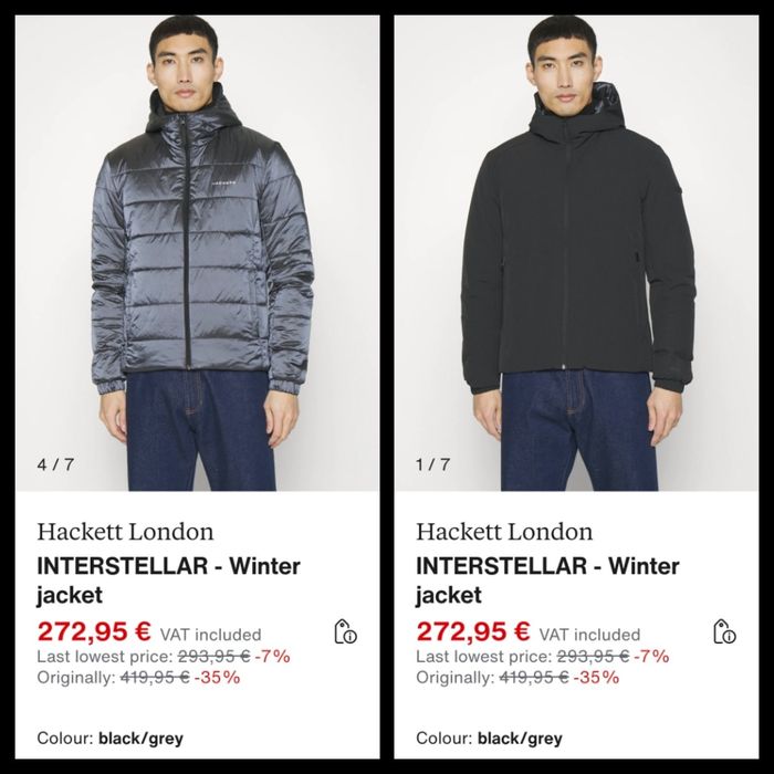 Hackett, М48/L50,две лица мъжко яке, термофибри ново водоустойчиво