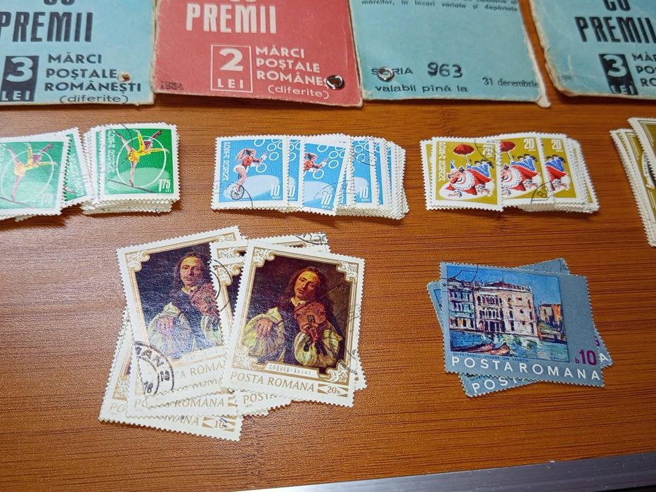 Lot de 4 plicuri filatelice cu premii,anul 1981, perioada comunistă