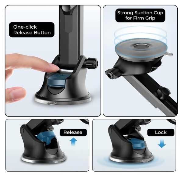 Стойка №4004 за телефон вакуум 360 °