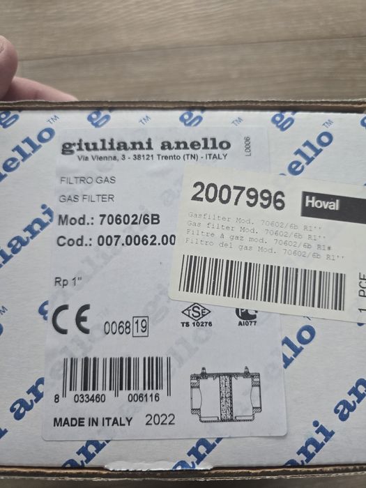 Filtru gaz giuliani  1"    filtre gaz