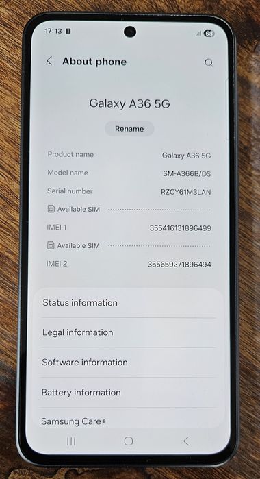 Samsung galaxy a36 5g, 128 GB, in garantie