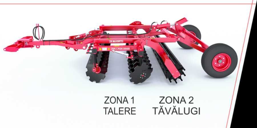 Grapa cu discuri pe doua randuri PALLADA 3200 productivitate: 3,8 ha/h