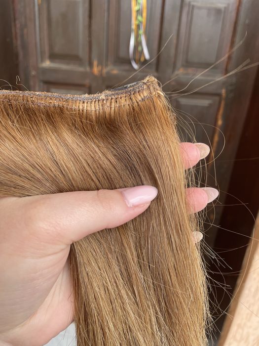 Естествена славянска коса на 2 реда (100гр.)