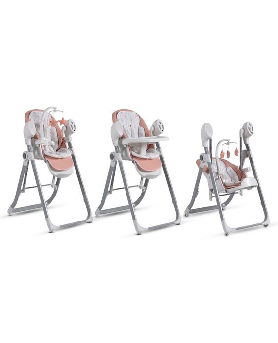 Стол за хранене-люлка Cangaroo - Pudding 2 в 1, розов