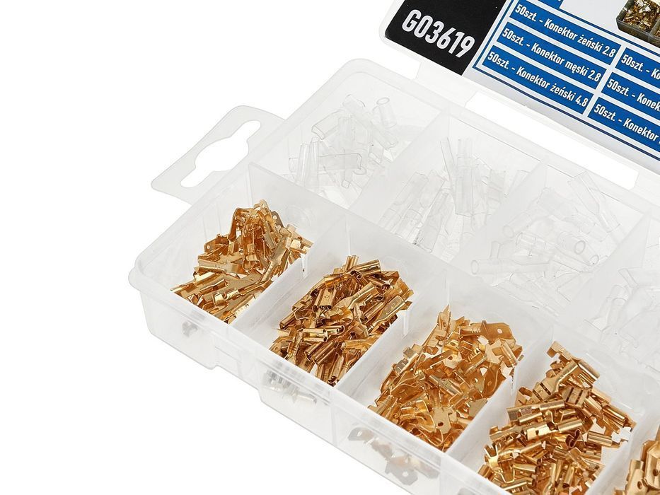 Set conectori auto 450 piese 2.8-6.3 mm geko