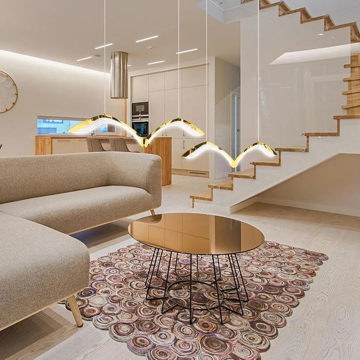 Модерен полилей "Чайки" Ресторант LED висяща лампа с дистанц