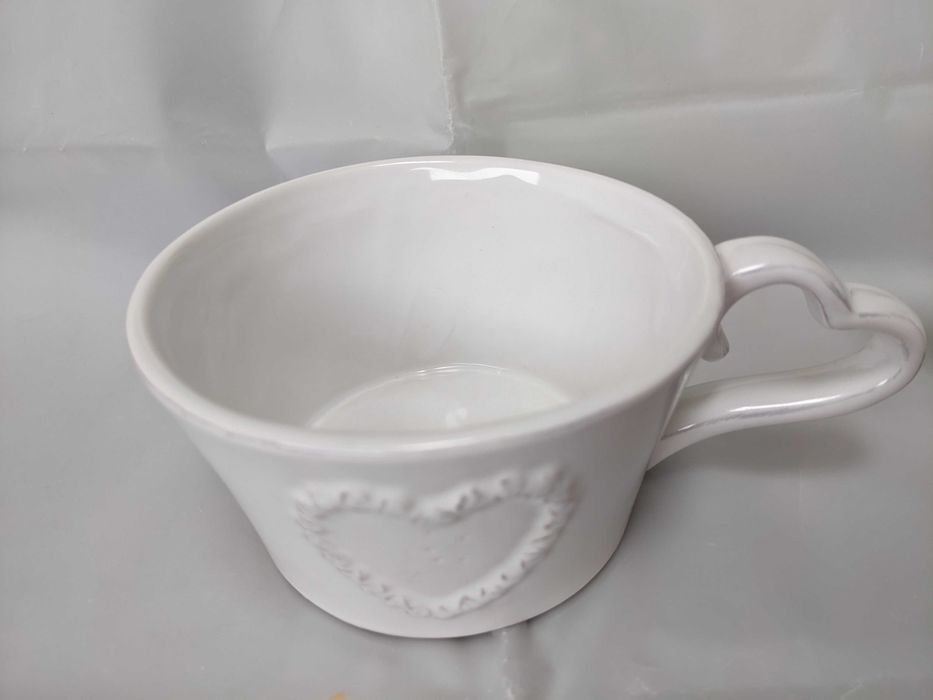 Set "Tea for One" Disraeli Pure Heart - ceramică albă - ca nou