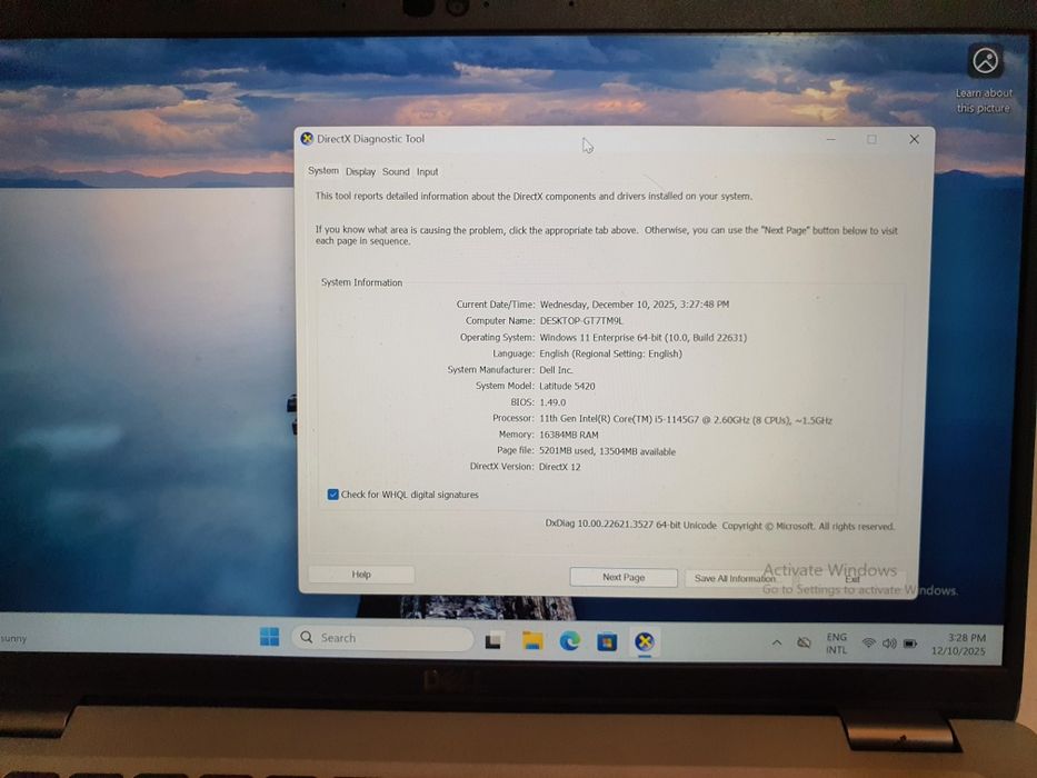 Dell Latitude 5420 • i5-1145G7 • 16GB RAM • SSD 256GB