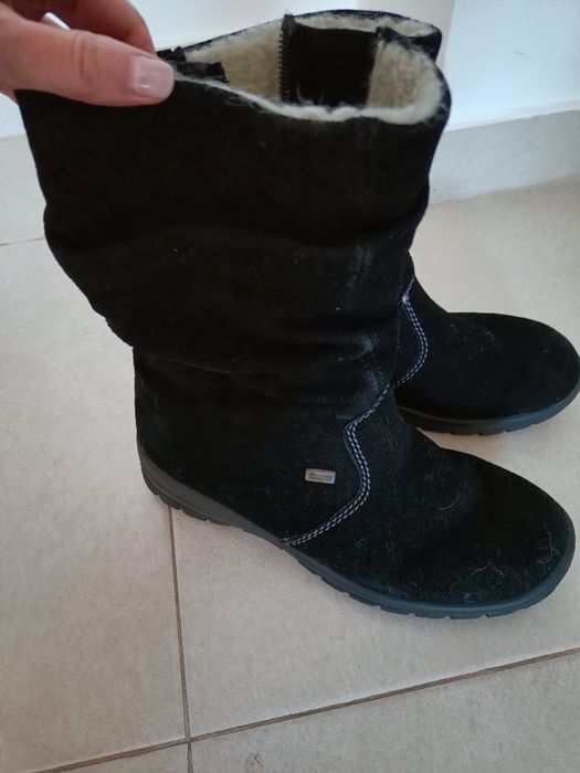 Ghete dama, Rieker, piele întoarsă, 38