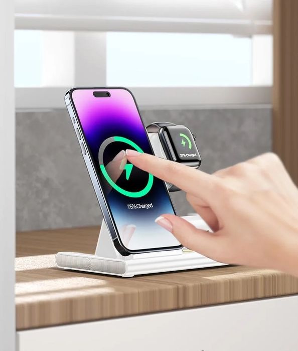 Incarcator magnetic 4 in 1, pentru Apple/iPhone/AirPods/AppleWatch