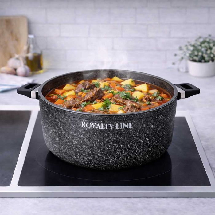 Oala din aluminiu turnat cu capac 26 cm Royalty Line