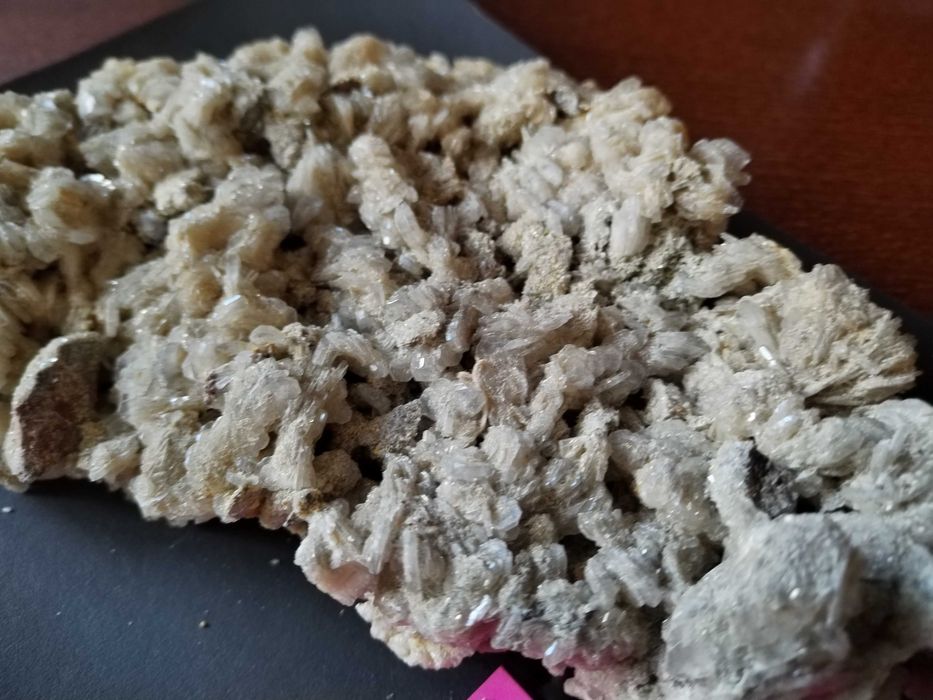 Barita, cuart, calcit cu dolomita-piesa frumoasa, cu doua fete