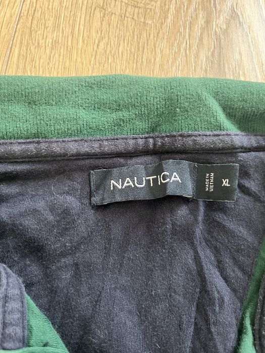 Polo Nautica XL, verde închis, 100% bumbac