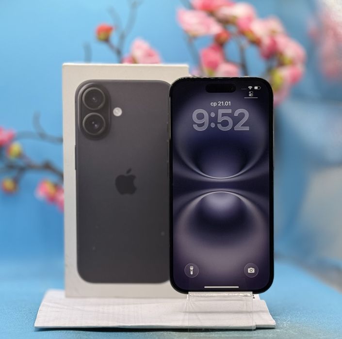 ГАРАНЦИОНЕН!!! Apple iPhone 16, 128GB, 5G, Black