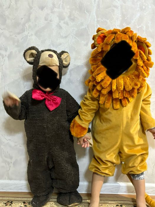 Новогодние костюмы лев и мишка