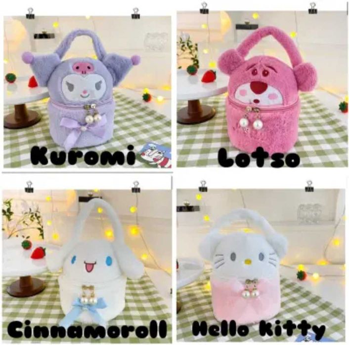 Плюшена чанта Hello Kitty Kuromi, Hello Kitty Melody чанта Кити