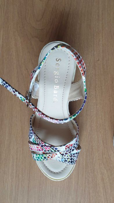 Sandale 37 noi, piele naturala, Sergio Bardi