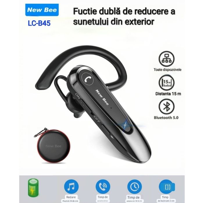 Casca Bluetooth New Bee LC-B45