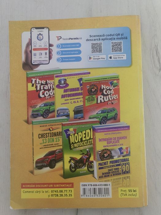 Carte chestionare auto explicate 2026, cat. B, A, BE