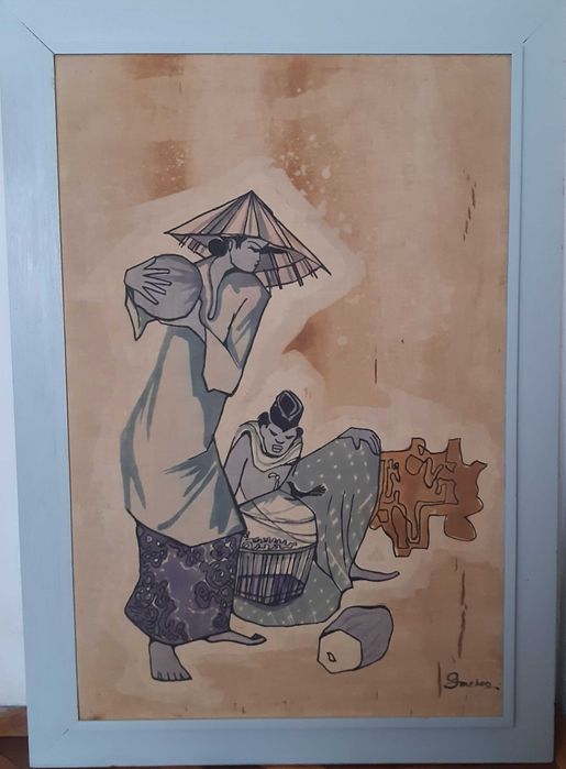 Две автентични азиатски платна