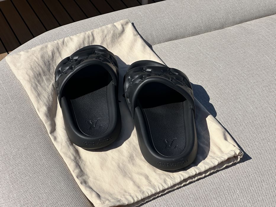 Louis Vuitton Pool Pillow slides 43 / Чехли Лyu Вутон Мъжки Черни 43 номер