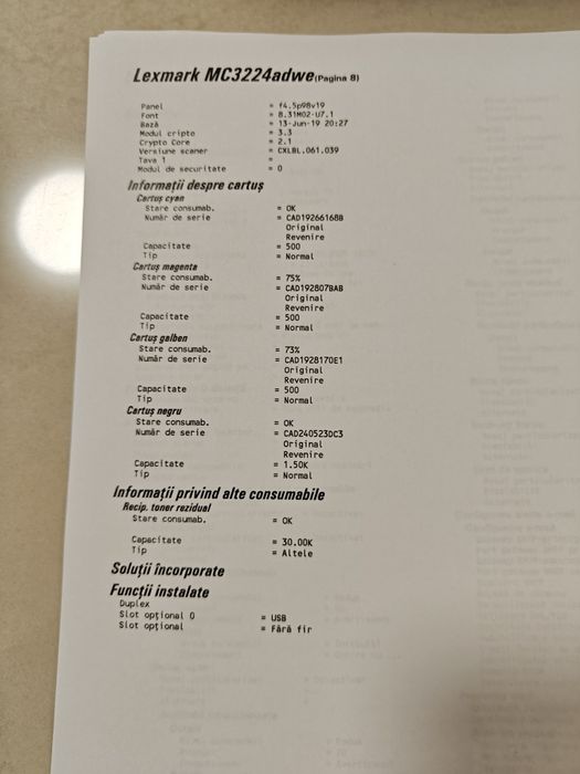 lexmark mc3224 imprimanta color, scaner, copiator