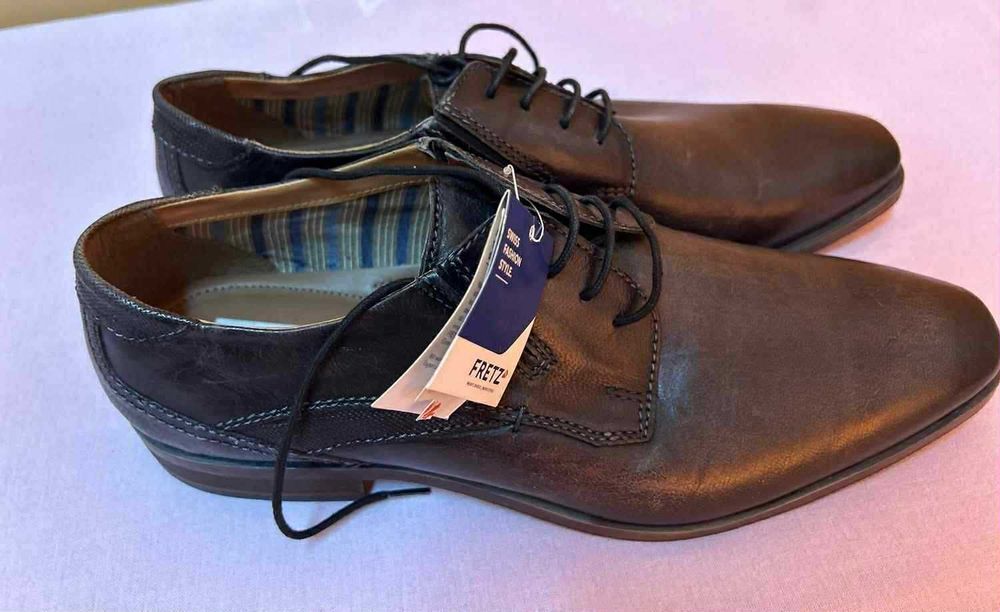 Страхотни ръчно изработени швейцарски обувки Fretz Man 46 номер
