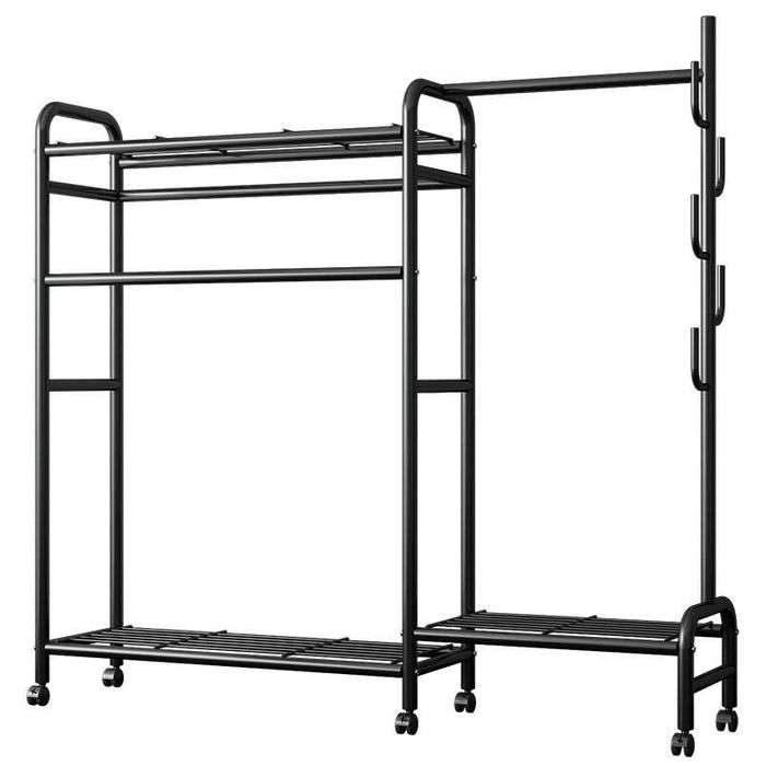 Вешалка для одежды с роликами, прочная, большая вместимость, вешалка