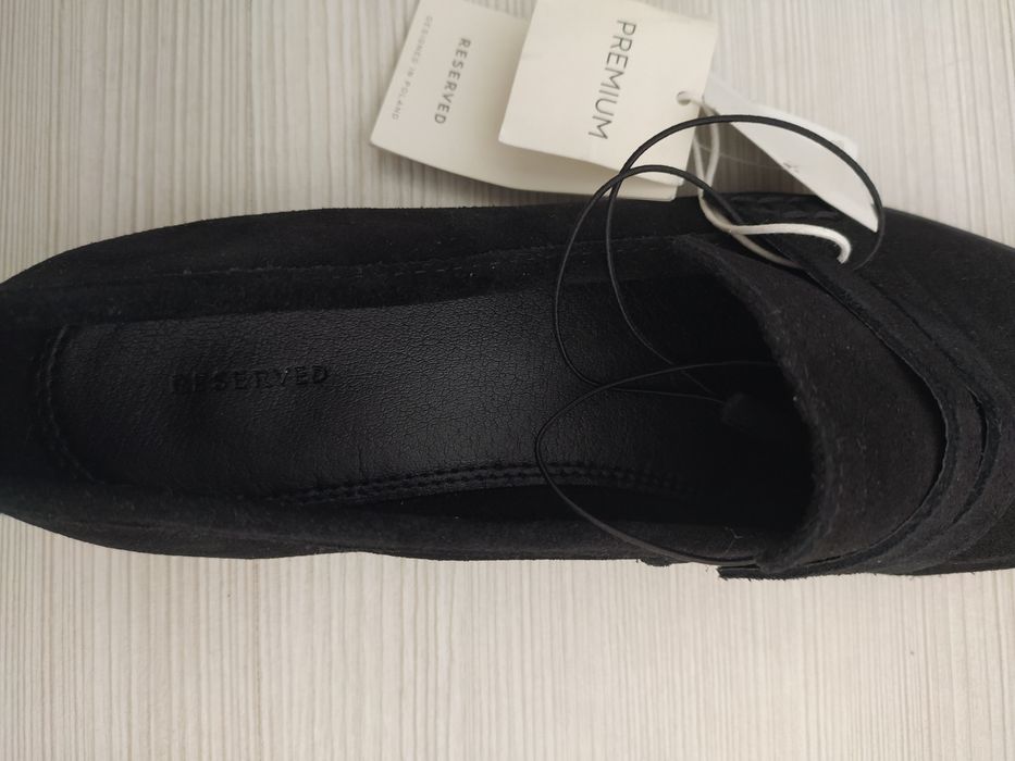 Дамски мокасини Reserved от естествен велур, размер 38