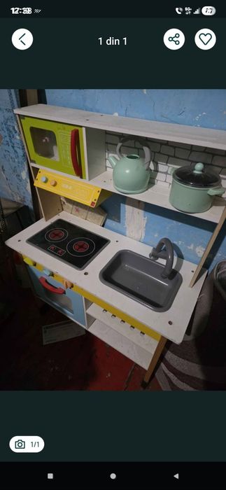 Bucătărie din lemn pentru copii