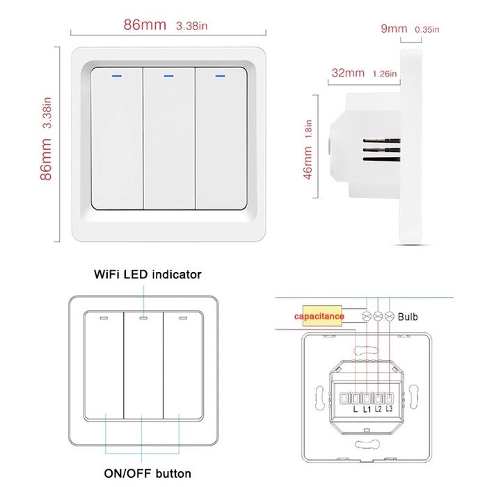 Smart light switch works with homekit