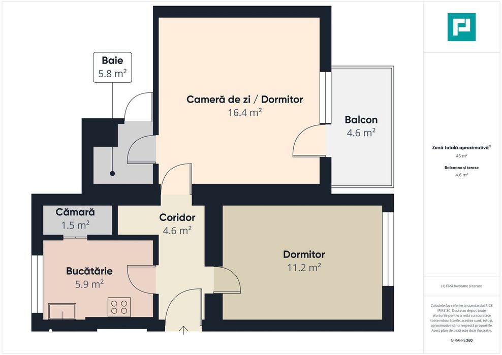 Apartament 2 camere, Central (Piața 700) Timișoara