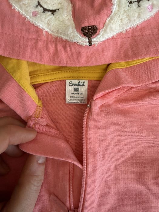 Комбинезон для девочки Лисичка, размер 3-6 мес