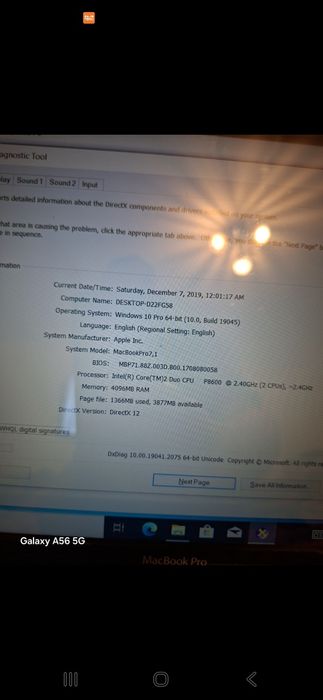 Vand  laptop macbook pro