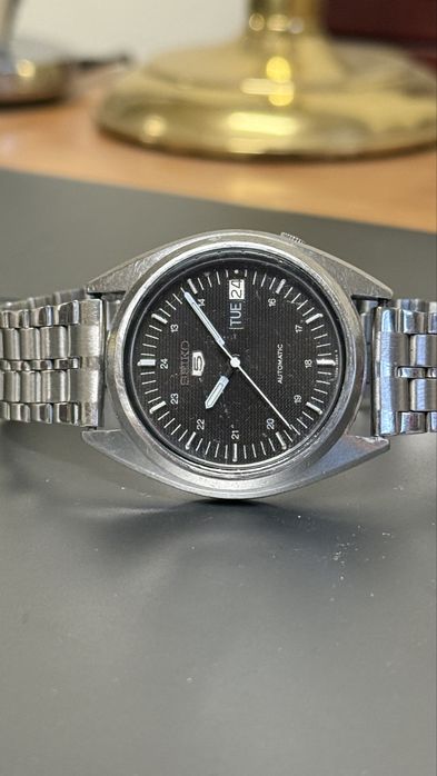 Seiko 5 automatic cadran negru rar