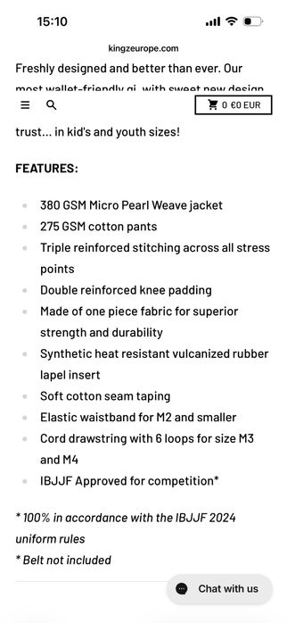 Детско кимоно Kingz джу джицу