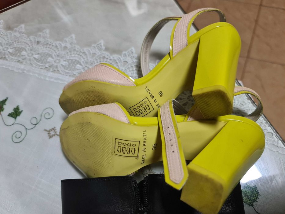 Vând sandale dama femei din piele șarpe nr 35 , Epica, toc 10 cm