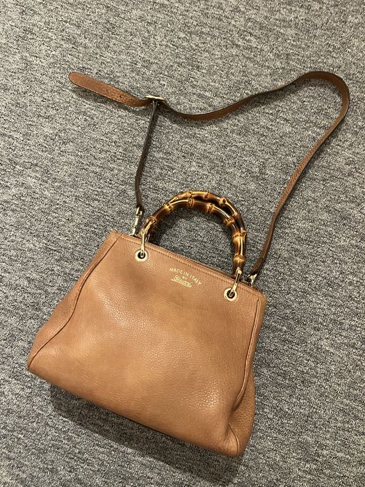 Gucci Bamboo original – geantă piele maro, Made in Italy