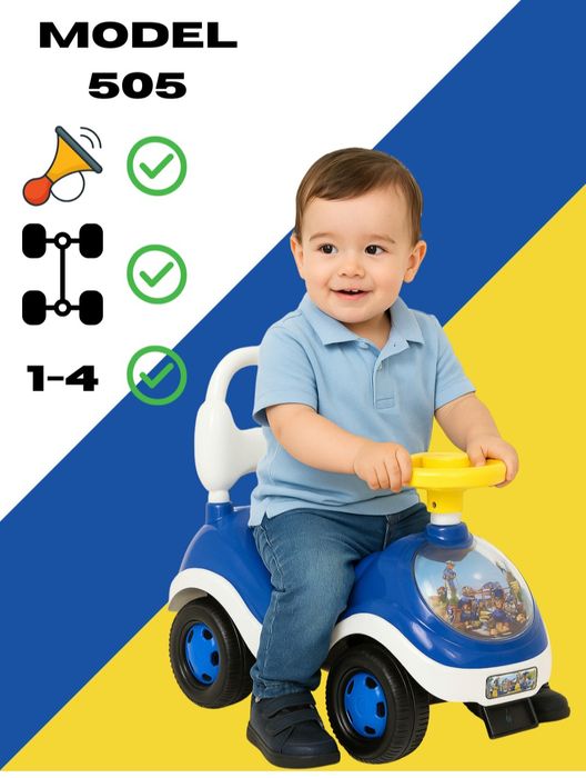 Детская машинка .Изготовлен из высококачественного и прочного пластика