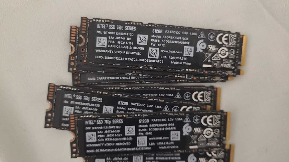 Solid-State Drive 512 gb  (SSD) Intel 760p Series, 512 gb  , PCIe 3.0