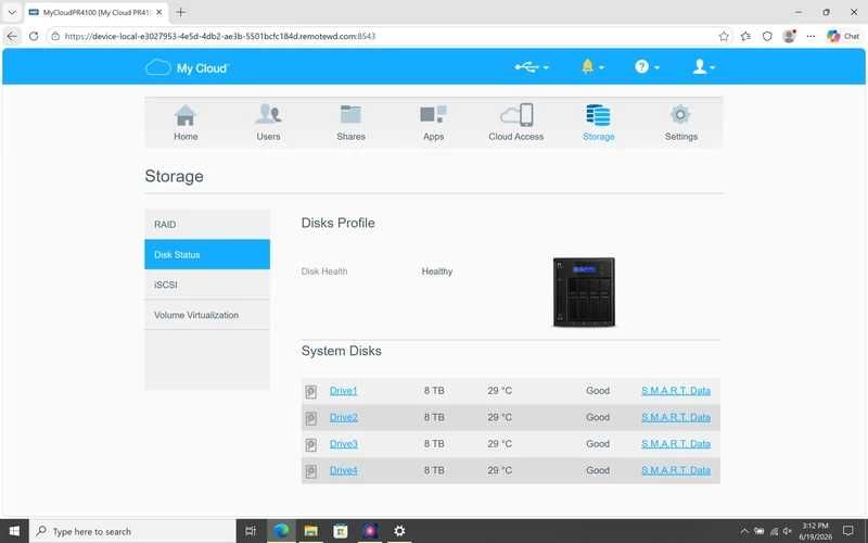 WD My Cloud Professional Series PR4100, 32TB/16GB RAM (4x8TB) NAS full factory restored full box